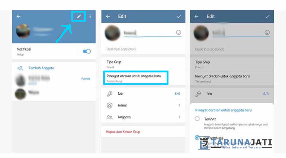 Mengatur Riwayat Chat Grup Telegram